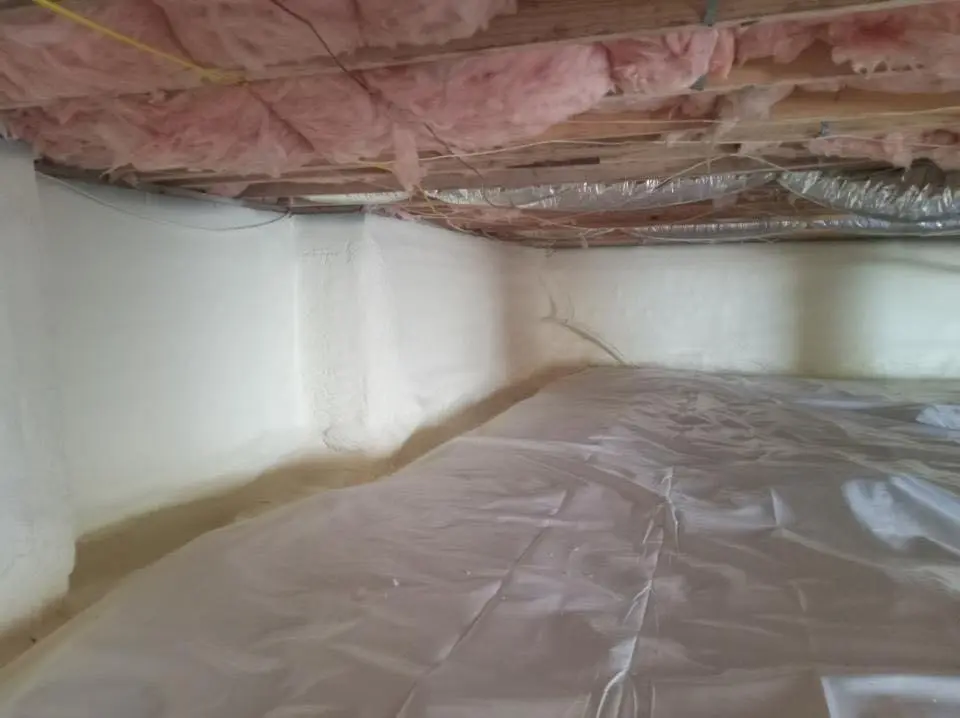 Crawl space encapsulation with closed-cell spray foam for Roof Maintenance in Carney